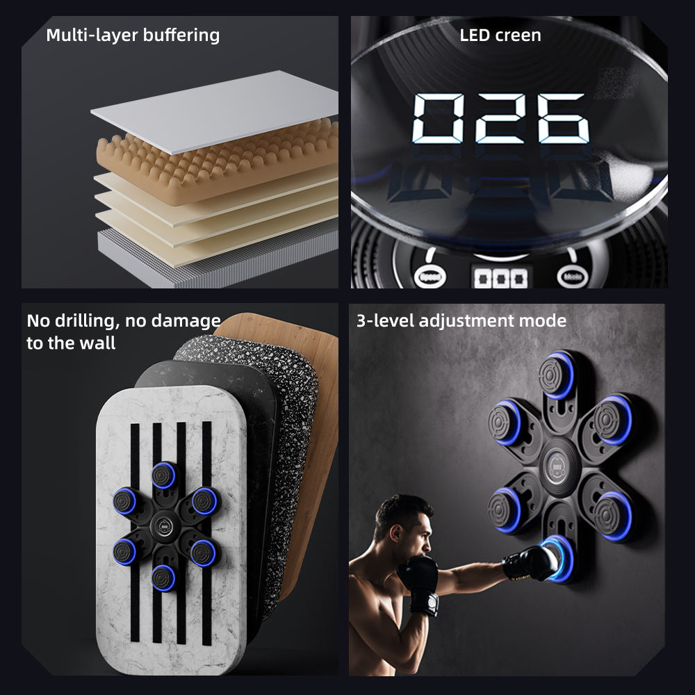 Boxing Machine 2026 New Smart  - Led Gloves Music 评论和价格