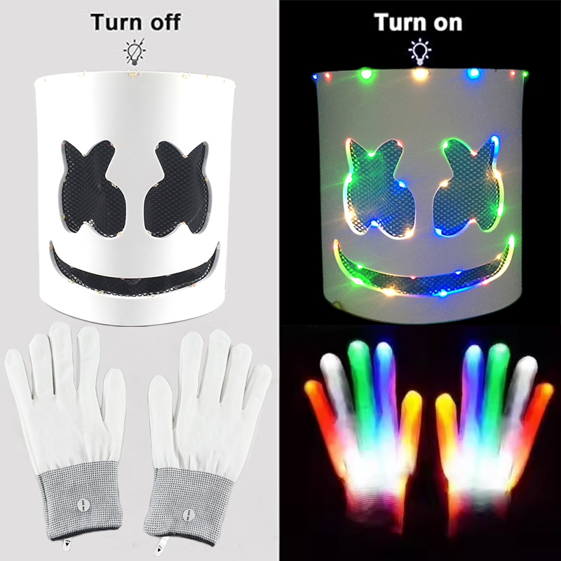 Led Light Up Mask and Gloves D - Led Gloves Music 评论和价格
