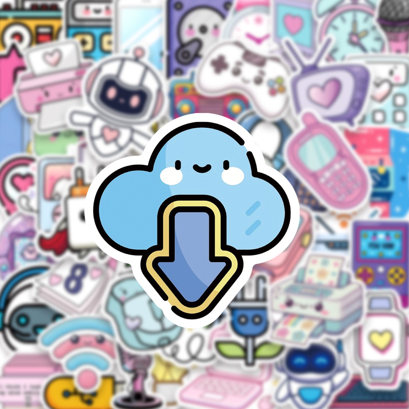 50Pcs Cute Electronics Sticker - Electronics Gadgets To Gift 评论和价格